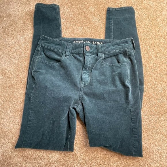 American Eagle Outfitters Green Corduroy Pants - Picture 1 of 12